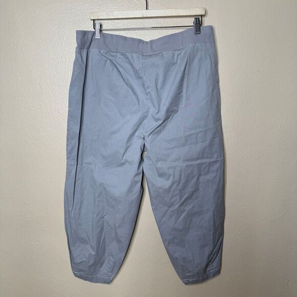 Eileen Fisher Pants Women's Large Gray Cropped Capri Pockets Drawstring - Picture 6 of 10